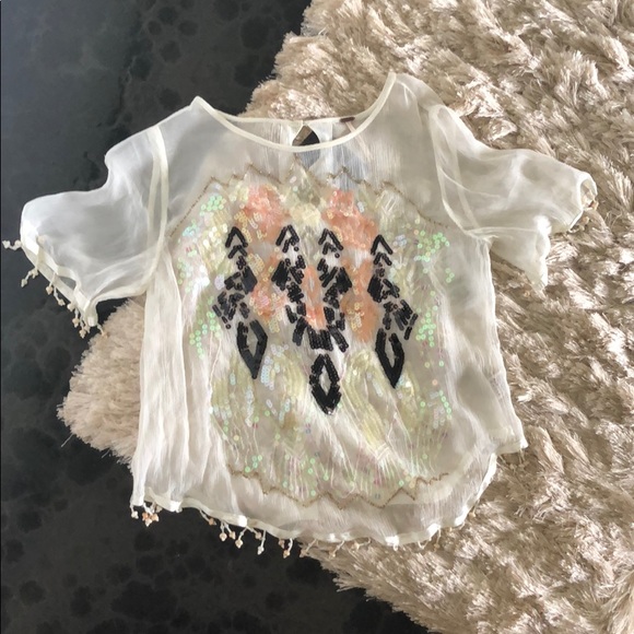 Free People Sequin Top 🎉 - Picture 1 of 5